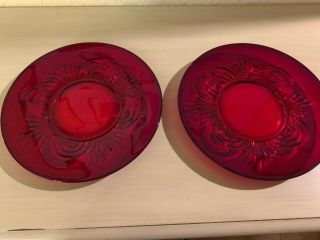 Paden City Largo 2 Red 9” Plates Rare