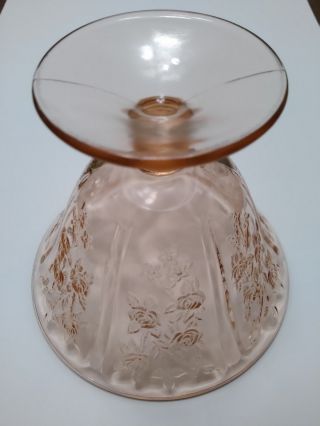Sharon Cabbage Rose Pink Depression Glass Candy Dish & Lid by Federal Glass Co. 4