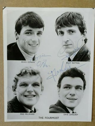 The Fourmost - Merseybeat (beatles) - 10 X 8 Autograph Photo - 1960 