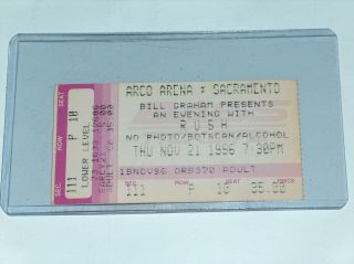 November 21 1996 Rush Us Concert Echo Tour Ticket Arco Arena Sacramento