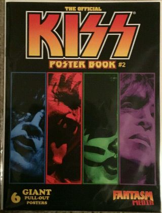 Kiss 2019 The Official Kiss Poster Book Fantasm Media 2 W/ 4 - Trading Cards All