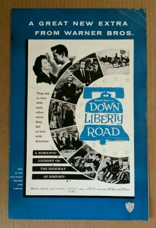 " Down Liberty Road " Tex Ritter,  Angie Dickinson Movie Pressbook,  1956