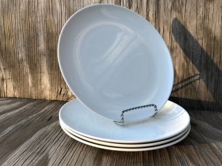 Corning Centura Dishes All White Medium Sized Luncheon Plates Set Of 4