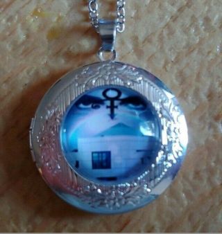 Prince Rogers Nelson Looking Down On Paisley Park Love Symbol Locket