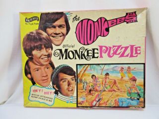 1967 Fairchild The Monkees Official Puzzle W Box Group Photo On Back Decent