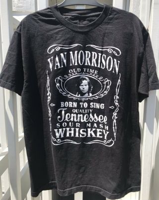 Van Morrison 2016 Tour T Shirt Born To Sing Black Graphic Tee