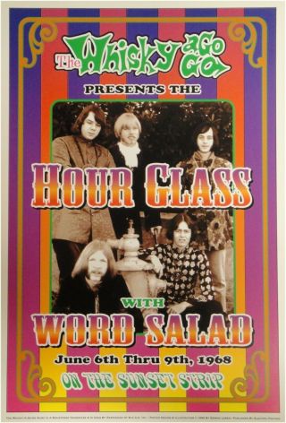 Hour Glass With Word Salad Whisky A Go Go 13x19 Unsigned Poster Sunset Strip