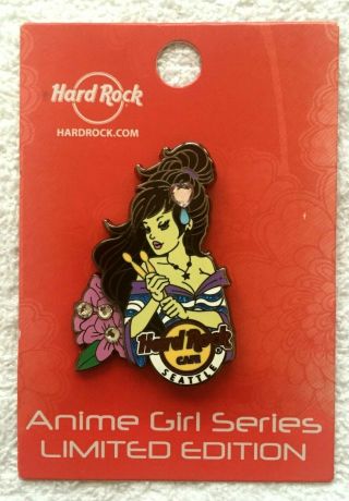 Hard Rock Cafe Seattle 2016 Anime Girl Series Pin - Le 200
