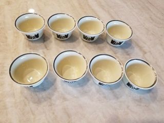 8 Vintage Hall China Tavern Silhouette Round Flared Bowls 3 5/8 W x 2 1/4 H 2