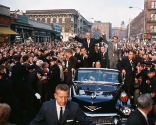 Lyndon Johnson Campaigns With Robert Kennedy 8x10 Photo Print 4327 - Usp