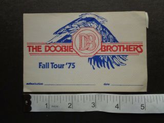 Doobie Brothers,  1975 Tour Backstage Pass,