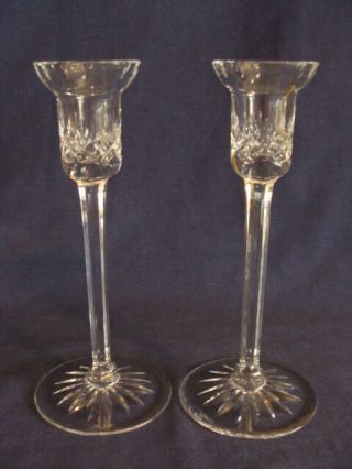 Rogaska Crystal Candlestick Candle Holders.  Richmond Pattern.  Marked