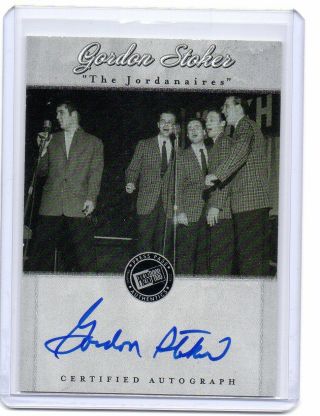 2006 Press Pass Elvis Presley Lives Signatures Gordon Stoker Autograph/auto