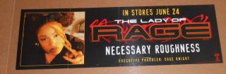 The Lady Of Rage Necessary Roughness Poster 1997 Promo 36x12 Rap Rare