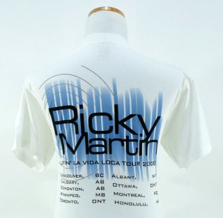 Ricky Martin 2000 ‘Livin’ La Vida Loca Tour’ Concert T - Shirt L 2