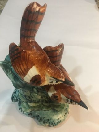 Vintage Stangl Pottery Bird Figurine Double Wrens 3401d