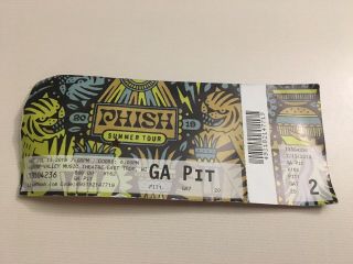 Phish Alpine Valley 7/13/19 Ptbm Ticket Stub