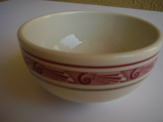 Mayer China Restaurant Ware Pink Red Silver Art Deco Style Small Bowl