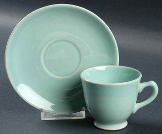 Taylor,  Smith & Taylor Luray Pastels Green Demitasse Cup & Saucer 1348595
