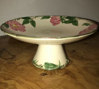 Vintage Franciscan Desert Rose (made In Usa) Round Compote 8” X 4”