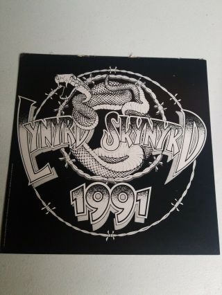 1991 Lynyrd Skynyrd 2 Sided 12 X 12 Promo Snake Poster Atlantic