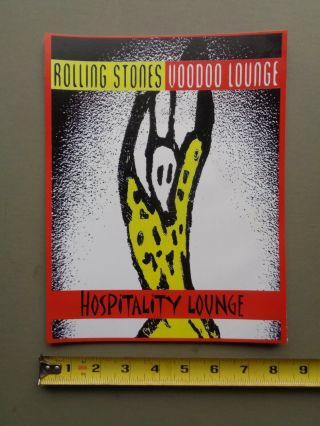 Rolling Stones,  8.  5 X 11 " Backstage Door Sign,  Hospitality Lounge