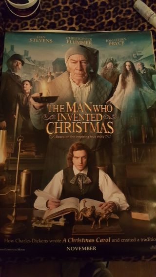The Man Who Invented Christmas 27 " X40 " D/s Movie Poster One Sheet 2017