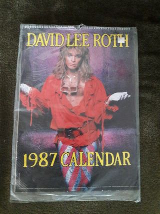 Nos Rare Vintage 1987 David Lee Roth Van Halen Poster 12 Month Calendar