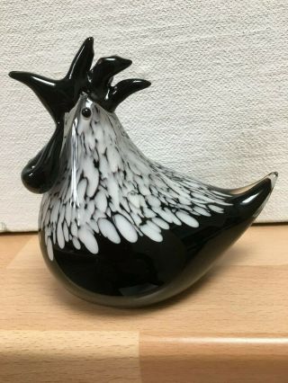 Stunning Art Glass Cockerel Paperweight/ornament