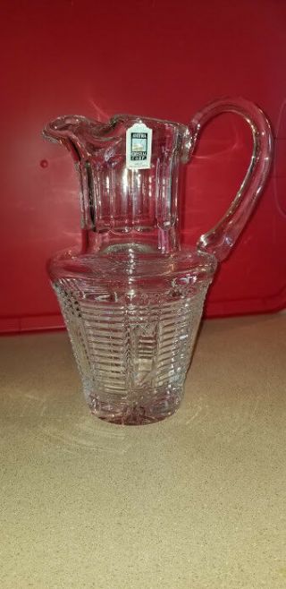 Vintage Hand - Cut 24 Lead Crystal Pitcher - Avitra Crystal Corp.