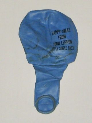John Lennon Orig 1971 Listen To This Balloon Happy Xmas Uk Apple Records Beatles