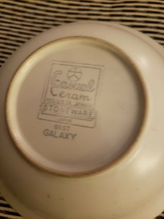 2 Vintage Galaxy Casual Ceram Bowl Stoneware 8007 7” Mid Century Modern mcm 2
