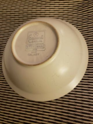 2 Vintage Galaxy Casual Ceram Bowl Stoneware 8007 7” Mid Century Modern mcm 3