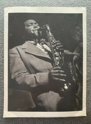 Herman Leonard Print Jazz Charlie Parker 9x12 Printed France 1991 Jazz Photo