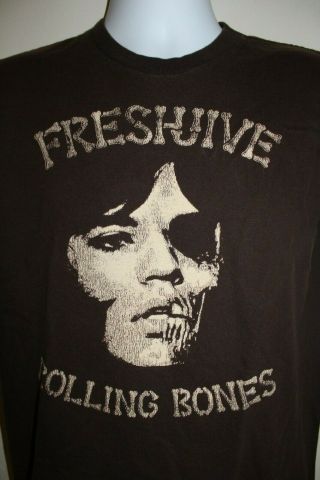 Freshjive " Rolling Bones " T Shirt Mick Jagger Rock Usa Adult M