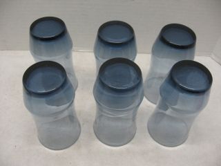 Vintage Libby Smokey Blue Water Juice or Ice Tea Glasses Set of 6 5