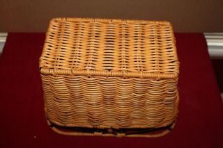 L 2174 Princess House Casual Home Handwoven Organizer Basket Small 12 