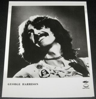 George Harrison 1975 Apple Records 8x10 Promo Glossy Photo Nm Beatles