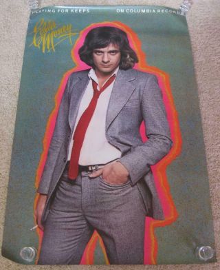Eddie Money Playing For Keeps 1980 Columbia Promo Poster 31 " X " 48 Rare