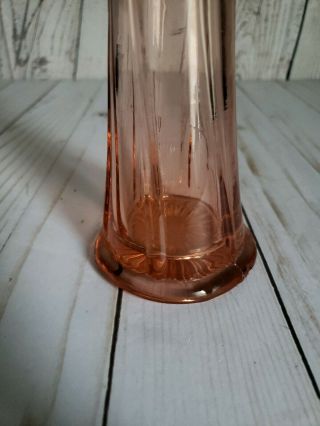 Vintage Murano Style Glass Pink Vase 10 