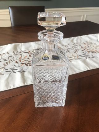 Vintage Handcrafted 24 Lead Crystal Decanter By Beyer Made In West Germany