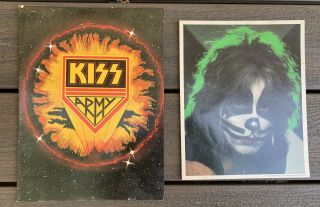 Vtg 1978 Kiss Army Folder,  Peter Criss Photo Aucoin