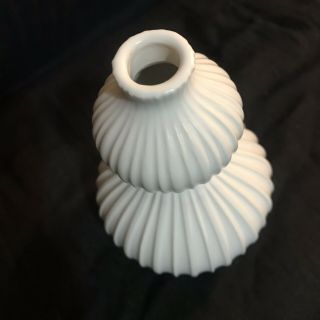 Modern Jonathan Adler Ribbed White Vase
