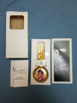 Vintage Valdawn Elvis Presley Musical Pocket Watch With Chain
