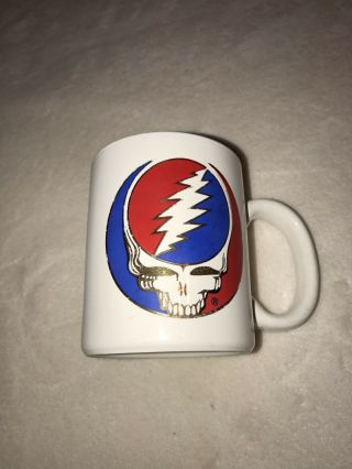 Grateful Dead Coffee Mug Tea Cup Vintage 1980 Steal Your Face Jerry Garcia Rare