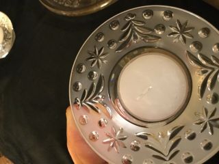 Waterford Crystal Round Tea Light Candle Holders Holiday Themes no 7