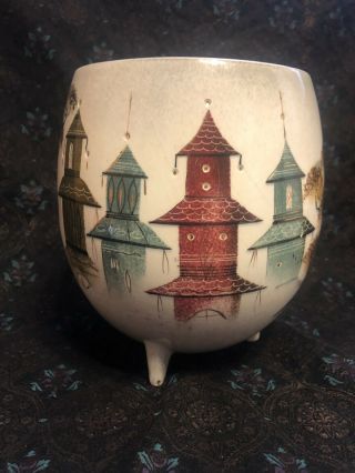 1953 - 1963 Sascha Brastoff Pagoda Egg Vase 3
