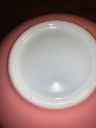 Vintage Pyrex Mixing Nesting Bowl Gooseberry Pink Cinderella 4 Quart Nesting 444 4