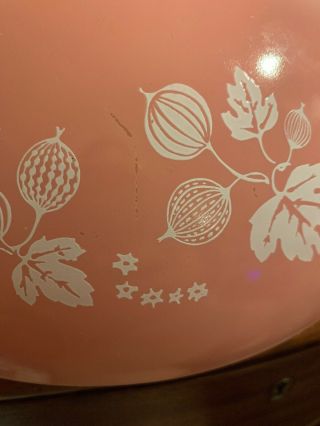 Vintage Pyrex Mixing Nesting Bowl Gooseberry Pink Cinderella 4 Quart Nesting 444 5