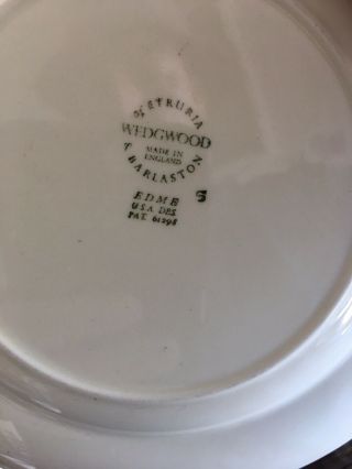 WEDGWOOD EDME ETRURIA AND BARLASTON ENGLAND BREAD & BUTTER PLATES SET OF 5 6